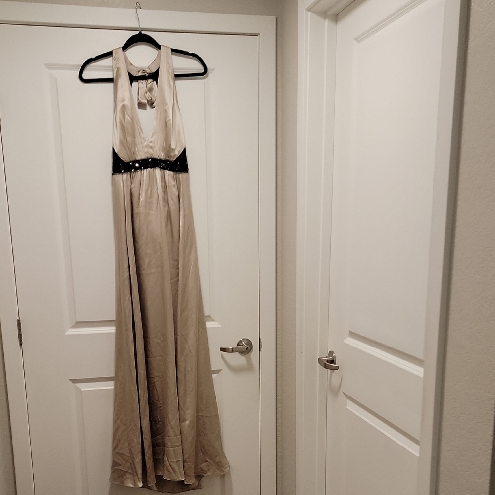 BCBG MaxAzria Cream and Black Dress - Picture 4 of 9